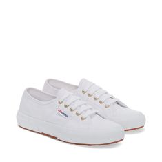 Superga - 2750 Cotu Classic Sneakers - White Pale Gold – Superga US Superga White Sneakers, Superga 2750, Sneakers For Women, Favorite Season, Authentic Design, Pale Gold, Forever New, Comfy Shoes, Classic Sneakers