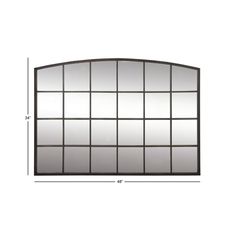 an image of a large window with squares on the outside and side panels in different sizes