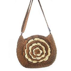 Bohemian Knitted Straw Floral Beach Shoulder Bag Boho Fashion Bohemian, Rattan Bag, Straw Bags, Boho Accessories, Fashion Bohemian, Women Bags Fashion, Green Beige, Kimonos, Beach Bag