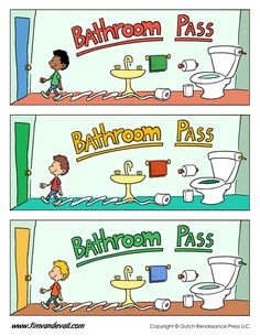 two cartoon comics depicting the bathroom and bedroom parts of a toilet, each with their own child's name