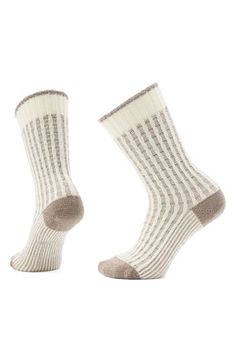 These waffle-knit crew socks get cozy vibes from a supersoft merino-wool blend that keeps your temperature regulated. Merino wool/recycled nylon/nylon elastane Machine wash, tumble dry Made in the USA of imported fabric Merino Socks, Merino Wool Socks, Sock Knitting Patterns, Knitted Socks, Walker Shoes, Sneaker Slippers, Sneaker Jewelry, Sock Patterns, Platform Slippers