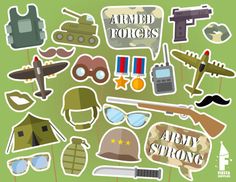 Army Theme Birthday Party, Party Props Printable, Kids Party Props, Photo Booth Party, Army Theme, Army Baby, Military Party, Photobooth Props Printable