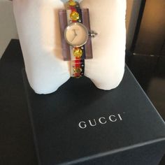 New Authentic Gucci Watch. New With Tags And Box Classic Black Gucci Jewelry, Silver Gucci Jewelry For Party, Gucci Silver Diamond Watch, Gucci Classic Diamond Watch With Diamond Hour Markers, Gucci Timeless Diamond Watch With Round Dial, Timeless Gucci Diamond Watch, Classic Gucci Diamond Watch For Formal Occasions, Timeless Silver Gucci Diamond Watch, Elegant Silver Gucci Diamond Watch