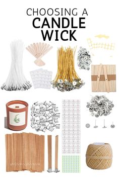 various types of candles and other items that are being used to make candle holders for crafts