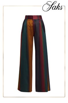 Crafted of lustrous silk, the Hayes pants from anOnlyChild showcase an ultra-wide-leg silhouette and geometric ombr print. Front pleating and side welt pockets complete this high-rise pair. Belt loops Side welt pockets Back patch pockets Zip-fly with hook-and-eye closure 100% silk Dry clean Made in USA SIZE  FIT Rise, about 13 Inseam, about 32 Model measurements: 5'10 tall Model is wearing a US size Small ABOUT THE BRAND Eclectic Fashion, New Wardrobe, Silk Printing, Autumn Winter Fashion, Fashion Item, Dream Closet, Apparel Accessories, Winter Fashion, High Rise