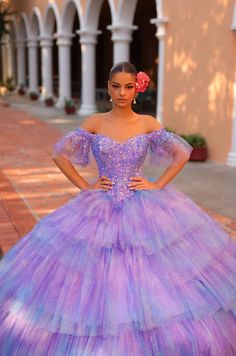 Elevate your Quinceañera look with the stunning Amarra 54312 dress. Featuring a layered tulle ball gown with a shimmering sequin bodice and an off-the-shoulder neckline Delicate Aesthetic, Tulle Balls, Dress Layer, Quinceanera Dress, Tulle Ball Gown, Corset Bodice, Shine On, Quinceanera Dresses, Quinceanera