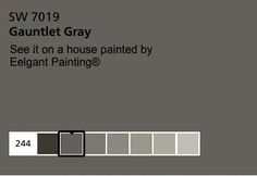 an image of a gray background with the words sw019 gauntet gray see it on a house painted by elegant painting