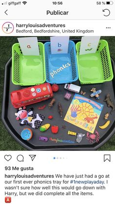 an image of children's toys on a tray with the caption harry potter