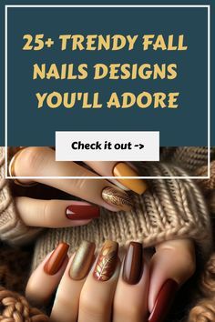 November Nail Designs Fall, Fall Nails Designs, November Nail, Trendy Fall Nails, November Nail Designs, Classy Nail Art, Fall Nail Ideas, Chrome Nail Powder, November Nails