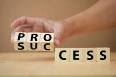 a person is placing letters on top of cubes that spell out the word pro success