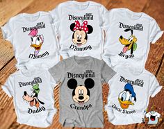 Disneyland 2023 Custom Family Shirts, Disneyland Mickey, Minnie, Donald, Daisy, Goofy, Pluto, Family Vacationt-shirts Disneyland 2023, Sunflower Shirt, Disney Shirts, Mickey Minnie, Green Shirt, Disney Vacations, White Shirts, Family Shirts, Kids Shirts