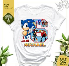 sonic the hedgehog 5th birthday shirt