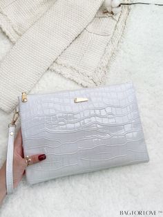 BagForLove - Crocodile-Embossed Metal Square Decor Bag Product Description Color White Pattern Type Crocodile Print Material PU Leather Closure Type Zipper Style Elegant Type Square Bag Bag Size Medium Coating 100% Polyurethane Composition 100% Polyester Size Chart INCH CM Bag Length Bag Width Bag Height 12.2 inch 0.2 inch 8.7 inch Bag Length Bag Width Bag Height 31 cm 0.5 cm 22 cm Details Pictures Similar Products h2 { text-align: center; } /* æ¢è¡ */ li{ white-space: normal; word-break: brea Trendy Crocodile Pattern Clutch Bag, Daily Use Crocodile Pattern Clutch Bag, Rectangular Clutch With Crocodile Pattern For Everyday Use, Crocodile Print, Green Pattern, White Space, Bag Bag, Square Bag, Style Elegant