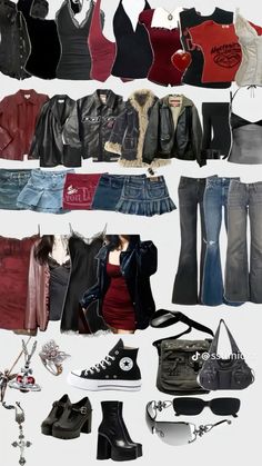 Ropa Punk Rock, Styl Grunge, Red Coquette, Growing Out Short Hair, Mode Grunge, Outfit Inspo Casual, Clothes And Shoes