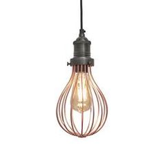 an old fashioned light bulb with wire wrapped around it's sides and the bulbs turned on