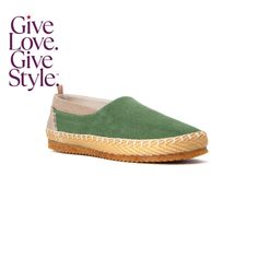 in stock Beige Suede Espadrilles With Rubber Sole, Suede Closed Toe Espadrilles With Rubber Sole, Suede Closed-toe Espadrilles With Rubber Sole, Suede Closed Toe Espadrilles With Stitched Sole, Closed Toe Suede Espadrilles With Stitched Sole, Green Casual Espadrilles With Round Toe, Green Slip-on Casual Espadrilles, Spring Green Closed Toe Espadrilles, Beige Suede Closed Toe Espadrilles