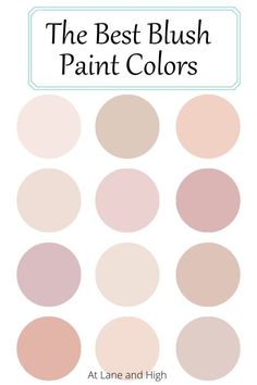 the best blush paint colors at lane and high