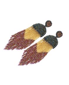 Get 10% off now! Buy creative ethnic style handmade beaded boho tassel earrings at cheap price online. Free stable shipping and pro since 2009. Luxury Gifts For Women, Dangle Earrings Boho, Bohemian Handmade, Chic Art, Beaded Tassel Earrings, Rice Bead, Statement Drop Earrings, Beaded Drop Earrings, Big Earrings