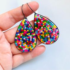 Brand New And So Cute. Glitterlimes Sprinkle Drops. Looks Great With Nooworks. Made With Real Sprinkles In Resin. Sterling Silver Ear Wire. Nickel-free Teardrop Beaded Earrings For Party, Multicolor Nickel-free Teardrop Earrings For Gifts, Multicolor Drop Earrings For Birthday, Party Teardrop Beaded Earrings With Ear Wire, Teardrop Beaded Earrings With Ear Wire For Party, Party Teardrop Colorful Beaded Earrings, Multicolor Hypoallergenic Teardrop Earrings As Gift, Handmade Teardrop Earrings For Party, Multicolor Hypoallergenic Drop Earrings