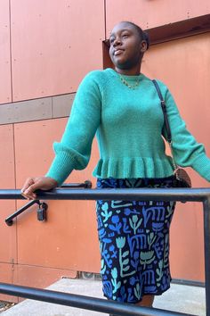 Stunning turquoise!
The Wrenlee Sweater paired with Falda Punta Skirt is a comfortable & bright addition to your winter wardrobe. 
Our online shop is linked below; & follow us on instagram @queenofheartsandmodernlove