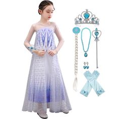 More kind Girls Dress Up style welcome to choose in Kawell Shop: http://www.walmart.com/c/brand/kawell costume Similar item to consider: ??Best Seller $15.99 Elsa Dress ??Best Seller $14.99 Anna Dress ??Best Seller $18.99 Belle Dress Rich Accessories: ??Clearance$17.99 Princess Cloak ?? $25.99 Princess Long Cloak ?? $12.99 Princess Wig ?? $13.99 Crowns, Necklaces, Wands, Gloves and Earrings Some of Family Costume: ?? $27.99 Mario Costume ?? $40.99 Santa Costume Size: 2 - 3 Years.  Color: Off-Whi Mario Costume, Pretend Play Costumes, Santa Costume, Anna Dress, Elsa Dress, Frozen Costume, Princess Dress Up, Belle Dress, Girls Dress Up