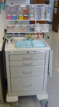 Dental Drawer Organization, Dental Organization, Dental Supply Organization, Dental Anesthesia, Dental Operatory, Dental Phobia, Dental Design Interior, Dentistry Office, Medical Cart