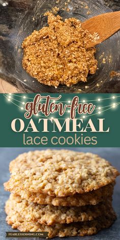 gluten - free oatmeal ice cookies are the perfect treat for christmas