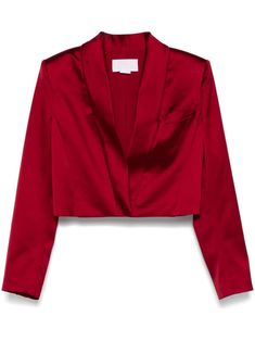 dark red satin finish front press-stud fastening shawl lapels long sleeves split cuffs chest welt pocket full lining straight hem cropped Long Sleeve Satin Blazer For Party, Semi-formal Satin Blazer For Fall, Semi-formal Fall Satin Blazer, Elegant Red Silk Outerwear, Fall Semi-formal Satin Blazer, Tailored Silk Blazer For Night Out, Silk Tailored Blazer For Night Out, Fall Satin Blazer With Long Sleeves, Satin Blazer With Long Sleeves For Fall