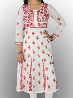 FREE PANT TCL Pure Cotton Kurta Lucknawi Chikankari Anarkali Ghaas Patti Kurti Disclaimer : : Motifs of embroidery may vary as the images shown are for illustration purpose. PRODUCT SPECIFICATIONS Fabric : Cotton Sleeves : 3/4 Sleeves Style : Anarkali Kurti Length : Knee Length Occasions : Casual Wear, Office Wear, Party Wear Price Includes : Only Cotton Kurti Garment Care : Hand Wash Only PRODUCT FEATURES Flawless finishing Elegant looks Alluring patterns Skin friendly Shrink resistance Chikankari Anarkali, Cotton Kurta Set, Embroidery Kurta, Kurti Palazzo Set, Kurti Palazzo, Anarkali Kurti, Sleeves Style, Cotton Kurti, Cotton Kurta