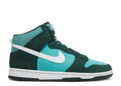 Dunk High Retro SE 'Athletic Club Pro Green' - Nike - DJ6152 300 - pro green/washed teal/white/white | Flight Club 70s Sportswear, Athletic Club, Nike Shoes Women Fashion, Nike Dunk High, Athletic Clubs, Nike Shoes Women, Nike Dunk, Latest Shoes, Nike Dunks