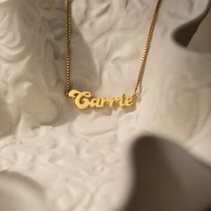 Our Name Necklace in our newest groovy bubble font is the ultimate custom gift for someone who is just as fun loving as this design. Personalize this nameplate necklace with anything you want from a name to your life mantra and gift yourself a unique jewelry piece you will never want to take off. Material: High Quality Solid 925 Sterling Silver Finish: Sterling Silver ∙ 18K Gold ∙ Rose Gold Dimensions: Depending on your font choice, height sizes range from 3mm to 4mm lowercase Size: The total ne Trendy Customized Necklaces For Gifts, Trendy Name Necklace For Personalized Gift, Trendy Nameplate Necklace As A Gift, Trendy Nameplate Necklace For Gift, Trendy Nameplate Necklace For Gifts, Trendy Gold Custom Name Necklace, Trendy Custom Name Necklace For Gift, Trendy Custom Name Gold Necklace, Trendy Gold Name Necklace For Personalized Gift