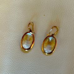 Ippolita Crystal Earrings 1” Long And 5/8” Wide. I Can’t Get A Photo In Focus, But The Word Ippolita Is Etched In The Gold. Excellent Condition Ippolita Rose Jewelry Is Actually Silver - They Have A Unique Process Of Taking Sterling Silver And Plating It With 18k Rose Gold. Elegant Clear Drop Earrings, Elegant Clear Earrings For Evening, Elegant Clear Earrings, Luxury Clear Earrings For Formal Events, White Gold Oval Earrings For Parties, Party White Gold Oval Earrings, Elegant Teardrop Clear Earrings, Elegant Clear Earrings As Gift, Elegant Clear Earrings For Pierced Ears