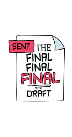 the final final draft is shown in red and black