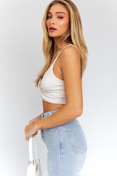 Knit cropped front twist cami top Made in the USA Spring Cropped Twist Front Crop Top, Spring Cropped Twist Front Tops, Spring Twist Front Cropped Top, Chic Cropped Top With Twist Front, Knit Crop, Cami Top, Cami Tops, Made In The Usa, Twist