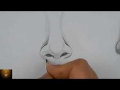 someone is drawing an animal's nose with colored pencils