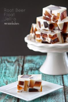 No-Melt - Root Beer Float Jello. Perfect Summer Treat! Finger Jello, Real Vanilla, Cookies Bars, Beer Float, Root Beer Float, Shot Recipes