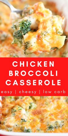 a spoonful of chicken broccoli casserole. Chicken Broccoli Bake, Chicken Casserole Recipes Healthy, Can Chicken Recipes, Healthy Casserole Recipes, Broccoli Bake, Chicken Broccoli Casserole, Broccoli Casserole, Low Carb Diet Recipes, Low Carb Dinner Recipes