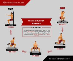 The Leg Murder Workout infographic Bodyweight Leg Workout, Workout Charts, Leg Workout At Home, Lower Body Workouts, Lean Legs, Squat Workout, Leg Workouts, Glute Bridge, Body Balance