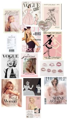 Coquette Collage Pictures, Vogue Wall Collage, Cute Wall Collages For Bedroom, Coquette Wall Decor Prints, Wall Posters Inspo Bedroom, Coquette Collage Wall, Coquette Wall Posters, Coquette Photo Wall, Wall Collage Coquette