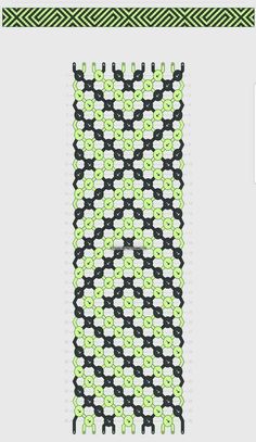 the pattern is made up of green and black circles, which are arranged in rows