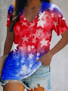 Women S American Flag Art V Neck T Shirt Shipping from the US. Easy 30 day return policy, 100% cotton, Double-needle neck, sleeves and hem; Roomy Unisex Fit. American Flag Art, Flag Art, American Flag Shirt, American Shirts, Formal Occasion, Classic Looks, Formal Event, Wardrobe Essentials, American Flag