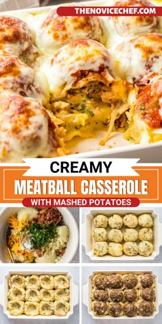 creamy meatball casserole with mashed potatoes is an easy and delicious meal