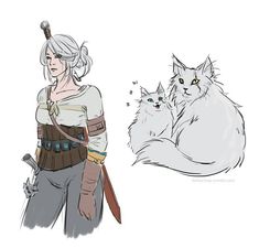 Ciri And Geralt, Raven King, Book Enthusiast