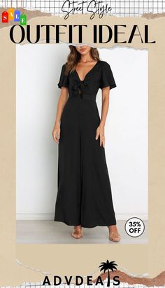 Recent Romance Ruffle Sleeve Jumpsuit Jumpsuits And Romper, Jumpsuit With Sleeves, Color Pick, Jumpsuit Fashion, Shoulder Length, Ankle Length, In Style, Fitness Fashion, Jumpsuit Romper