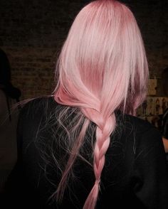 Long light pink hair in loose braid | Dusty rose hair color | Pintere… Soft Grunge Hair, Light Pink Hair, Pastel Pink Hair, Pastel Hair, Color Tones, Winter Hairstyles, Hair Envy