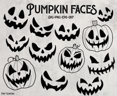 the pumpkin faces are black and white