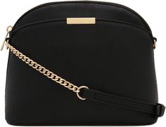 Faux Leather Solid Small Dome Crossbody bag with Chain Strap (Black): Handbags: Amazon.com Charlie Horse, Harley Quinn Halloween, Base Layer Women, Bag With Chain, Chevron Quilt, Soft Classic, Purse Styles, Classic Outfits, 7 H