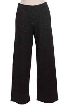 black Jacquard Knit Flood Pants by Habitat Dressing Up, Jacquard Knit, Ankle Length, Dress Up