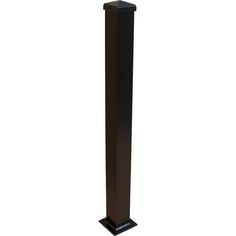 a tall black metal pole on a white background