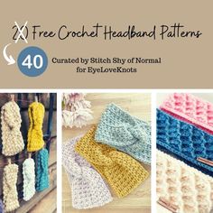 crochet headband patterns are featured in this article